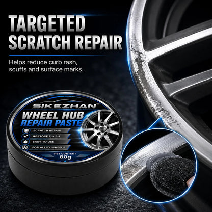 SIKEZHAN 80g Car Wheel Hub Repair Paste,Scratch & Oxidation Remover, Color Restorer and Polish Wax for Alloy Chrome Rims & Tires