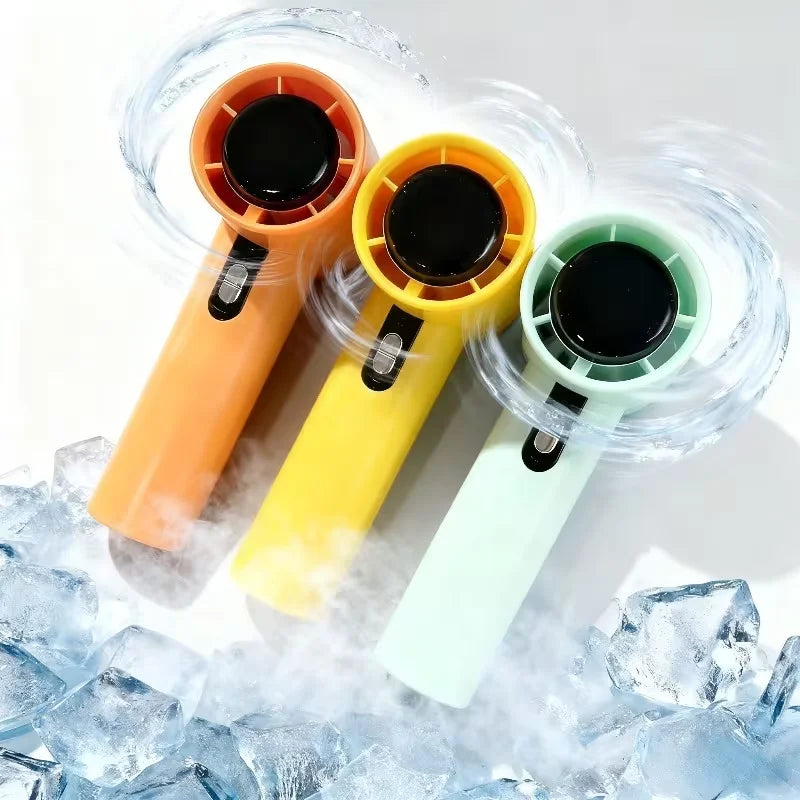 Rechargeable Handheld USB Fan, 100 Adjustable Speeds Digital Screen Mini Personal Fan, Lightweight Portable Cooling Fan for Outd