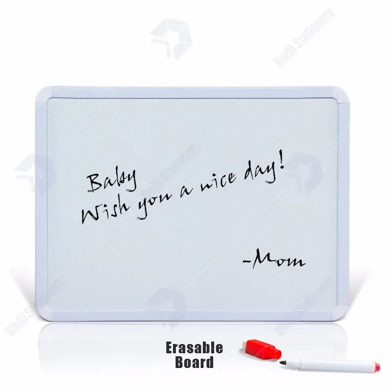 4 Styles Magnetic Whiteboard 1pc PVC Frame Message White Board On Fridge Round Angle Decoration Message Drawing Board For Notes