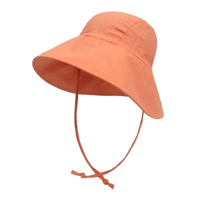 Baby SunHat Summer Boys Girls Bucket Hat Kids Cotton UV Travel Hats Child Big Brim Outdoor Beach Caps Fashion Casual Panama Cap