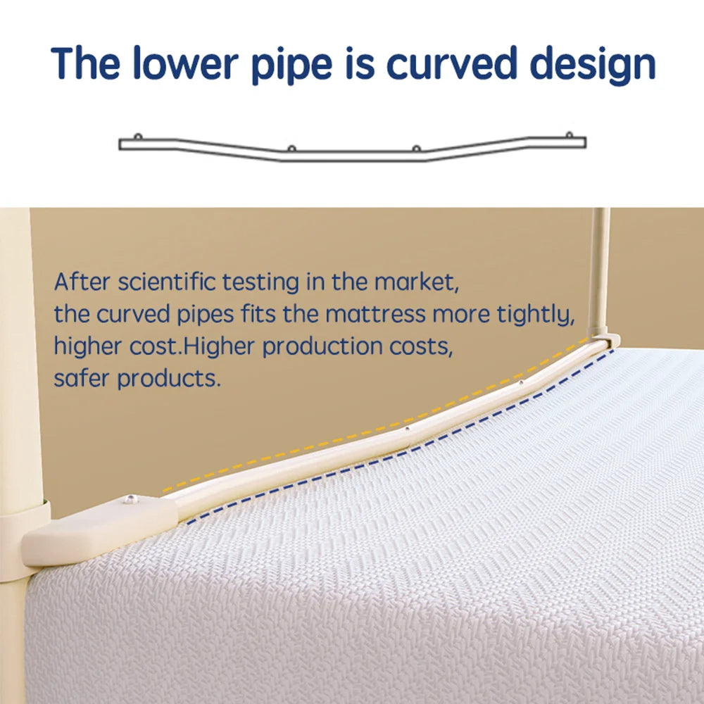PANGDUBE 1 piece Baby Safety Railing for Children Bed Rail Guard Protective Barrier for Kid Bed Need to Screw Installation
