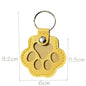Pet Hair Commemorative Keychain Pu Leather Cat And Dog Fur Souvenir Keychain Dog Paw Pendant Pet Hair Storage Pendant Decoration