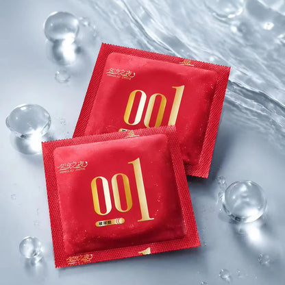 Ultra-Thin 0.01 Style Condoms for Men, Heavy Textured Intimate Lube Latex Protection, Strong Sensation Personal Care Essentials