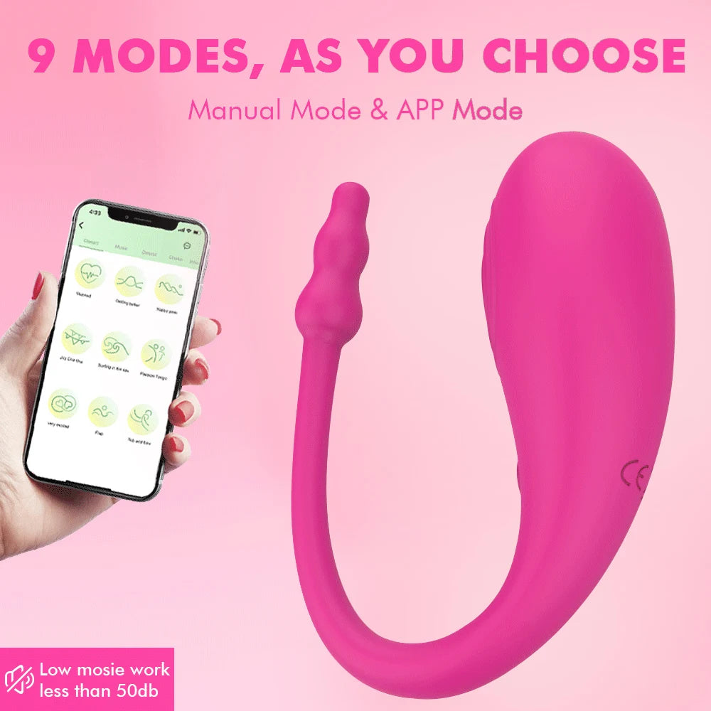 APP Remote Control with 9 mode Wearable Underwear Egg Vibrator for Female male Stimulator, Adult sex toy Couple Sex toy Games