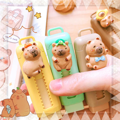 Kawaii Stationery Aesthetic stationery Office supplies school items Gift for kids Eraser  Cute Capybara  Eraser funny Rubber