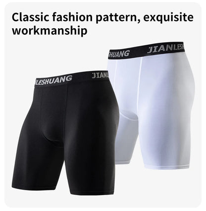 1/2/5Pcs Teenagers To Adults Multi-size Men's Sports Underwear Fitness Long Boxer Shorts Running Training Basketball Football Sh