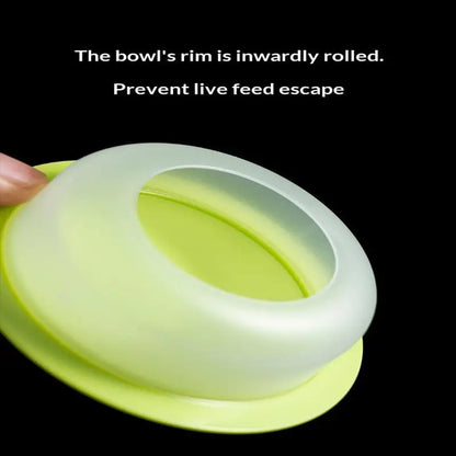 1Pcs ABS Reptile Feeding Dish Anti Escape Worm Food Bowl For Lizards Geckos Snakes Turtles Tortoises