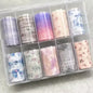 10Rolls Lacce Flower  Nail Foils Transfer Paper  Nail Art Stickers  Manicure Set Decal  Nails Decoration