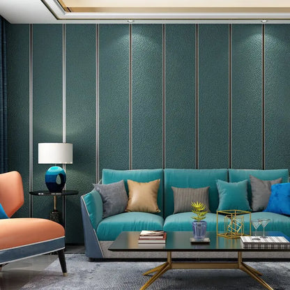 Modern Deerskin Velvet Wallpaper Non-woven Fabric 3D Stripe Living Room Bedroom TV Background Wall Paper טפט לקיר Home Decor