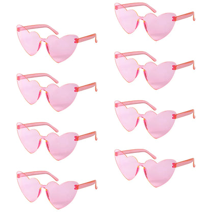 6/8/10/12pcs Wedding Bridal Shower Sunglasses Pink Red Heart Glasses Bride To Be Bridesmaid Gifts Bachelorette Hen Party Decors