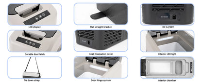 Alpicool KCF15 15L Compressor Cool Box Portable for Car, Truck, Compact Camping Fridge 12/24V DC Cool Box for Travel, Food & Dri