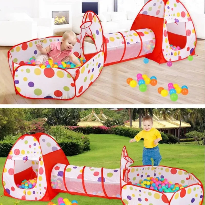 3pcs/set Children's Play Tent Ball Pit Crawling Tunnel Kid Playground Yard Outdoor Garden Toy Tent Baby Playpen Playground House