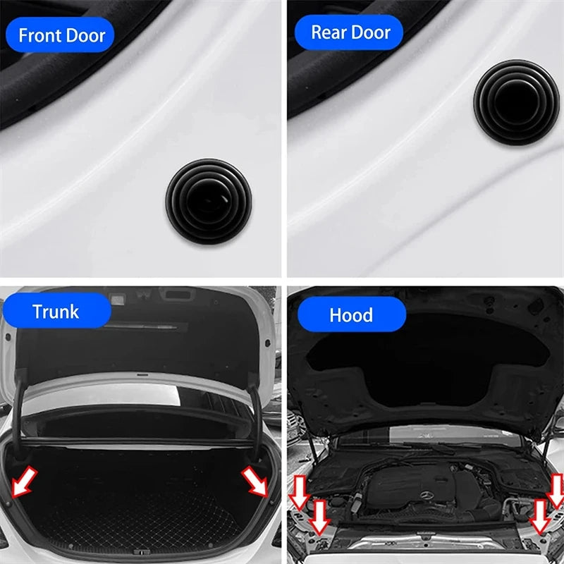 10/20 Pcs Car Door Pads Shock-Absorbing and Silent Mat Anti-collision Silicone Door Protector Stickers Buffer Gasket Accessory