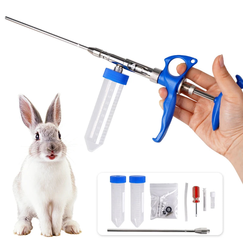 1Set Rabbit Insemination Gun 2ml Rabbit Sperm Input Devic Semen Collector Rabbit With Artificial Veterinary Tool Set For Rabbit