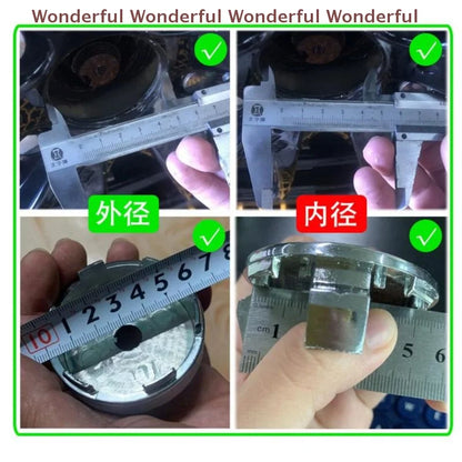 Upgrade 4pcs 68mm 61mm Car Rims Caps, Auto Wheel Center Covers, Dust Proof Hubcaps Hub Emblems