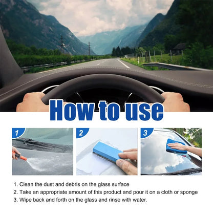 Motorcycle Glass Oil Film Remover Glass Polishing Compound Windshield Cleaner Car Glass Polishing Clear Window Auto Detailing