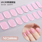 16/20/22Tips Semi-Cured Gel Nail Wraps Full Cover Manicure DIY Waterproof Long Lasting Gel Nail Stickers set for UV Lamp Need