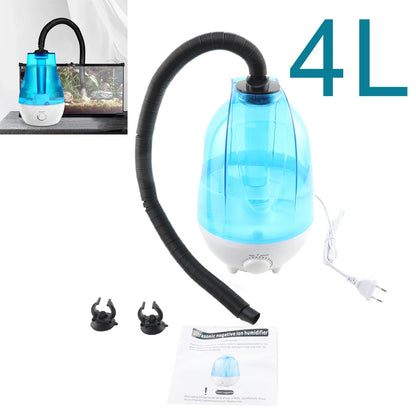 4L Reptiles Pet Fog Maker Atomizer Air Humidifier for Amphibians Terrariums LED Maker Fogger Pet Supply