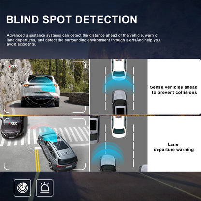Podofo 4K Dashcam 9.66'' Mirror Dash Car Camera Rear Camera  Video Recorder Night Vision Loop Recording G Sensor 24H Parking Monitoring