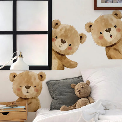 Cute Forest Animals Wall Stickers for Kids Rooms Children Boys Girls Baby Room Decoration Nursery Wallpaper Vinyl Elephant Lion