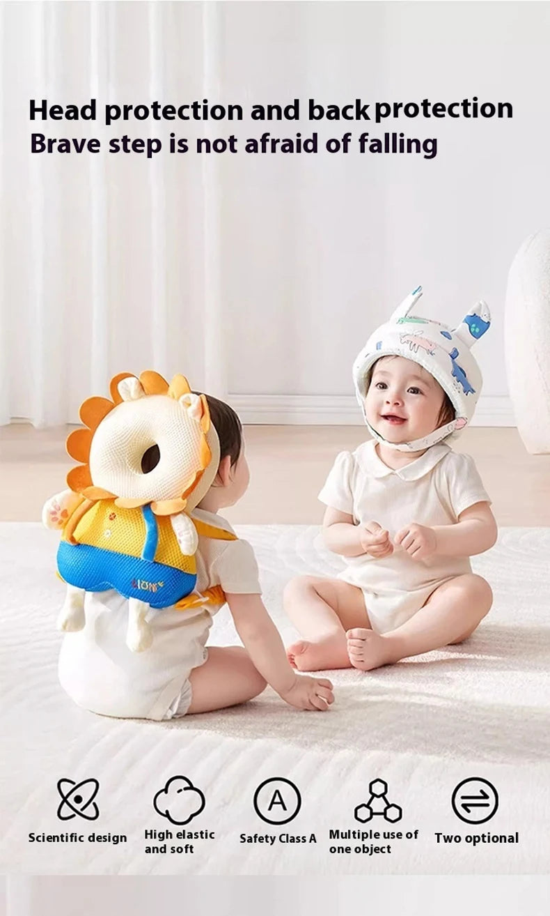 1-3T Toddler Baby Head Protector Backpack Pillow Safety Pad Cushion Prevent Injured Cartoon Security Pillow Protective Headgear