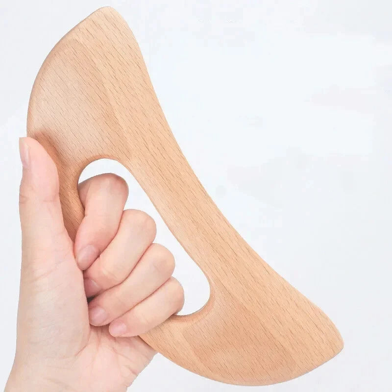 Natural Wooden Cellulite Massager Full Body Gua Sha Tool for Muscle Scraping And Back Massage - Wood Care