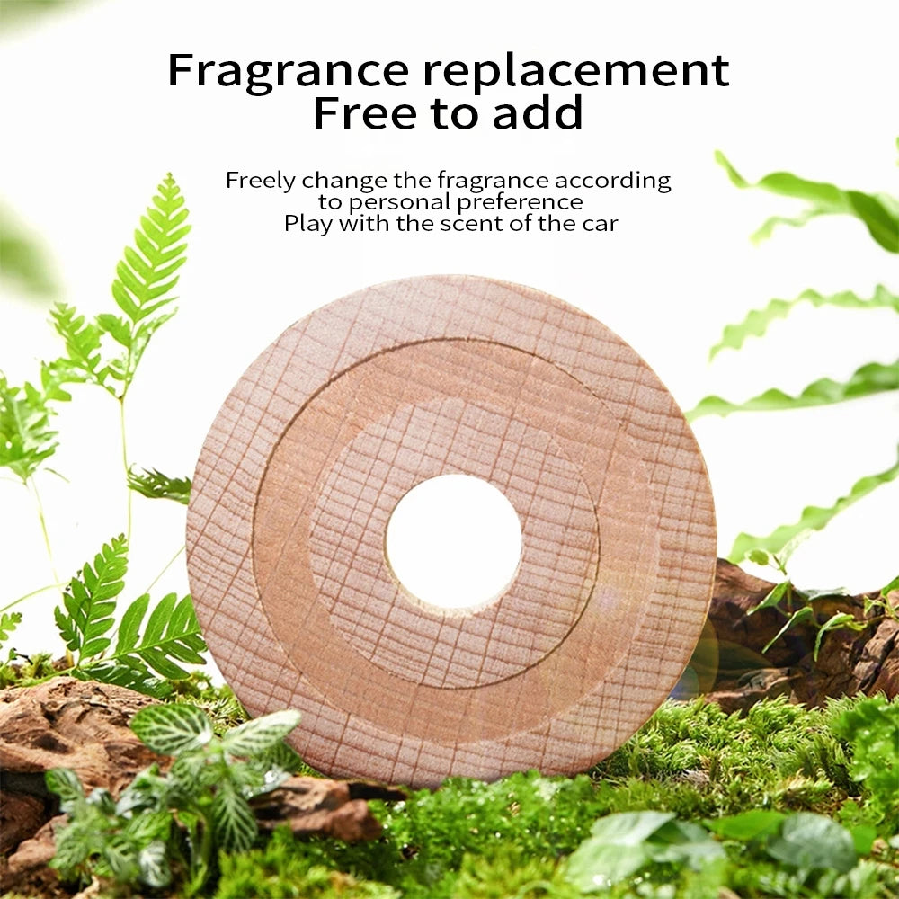 2pcs Car Air Freshener Replacement Beech Wood Chips Tablet Auto Fragrance Perfume Refill Natural Beech for Essional Oils