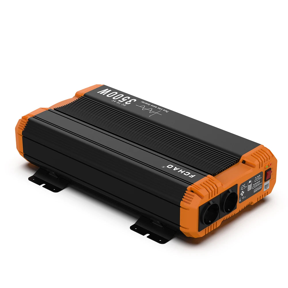 Current Converter for car FCHAO 3000W/3500W 48V V V V/230V 50Hz to pure slinusoidal wave with LCD and remote control screen for camper