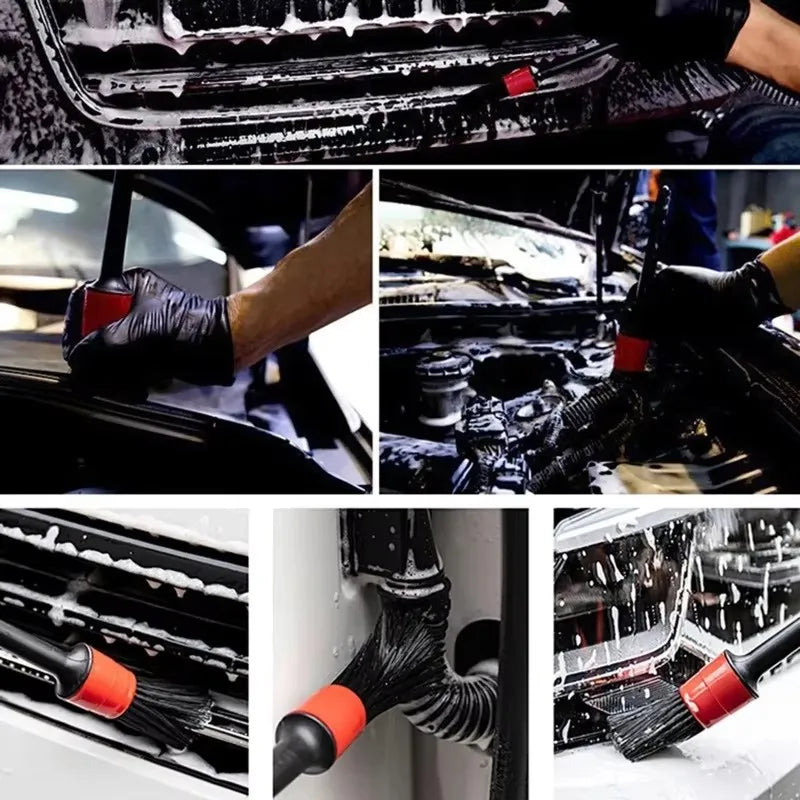 5/6Pcs Car Wash Care Interior Detailing Brush Set Cleaning Air Outlet Wheel Rims Dashboards Vents Clean Brushes Auto Accessories