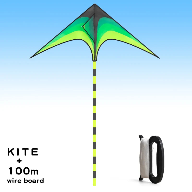 Adult-sized large delta-wing kite. Easy to fly. Extra-large delta-wing kite, equipped with a 6-meter long tail.