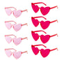 6/8/10/12pcs Wedding Bridal Shower Sunglasses Pink Red Heart Glasses Bride To Be Bridesmaid Gifts Bachelorette Hen Party Decors