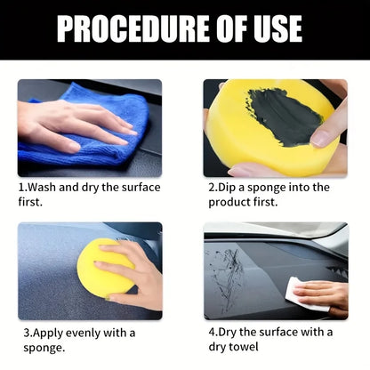 Car Tire Care Wax-Waterproof UV Resistant Shine Ointment, All Weather Tire Polish for Long-Lasting Protection & Dirt Prevention