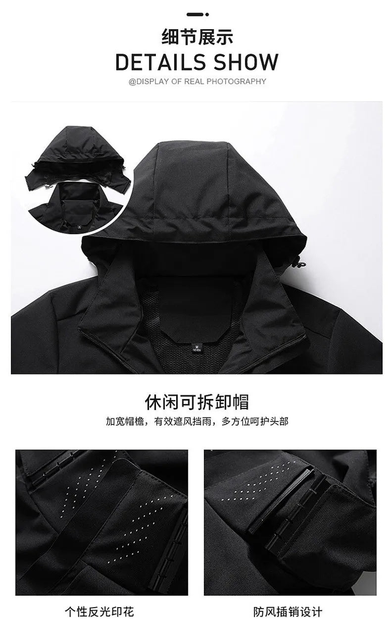 Camping Jacket Coats Men Water & Windproof Windbreaker Jacket Male Hiking Clothing Jacket Man Tops Fishing Wearing Free Shipping