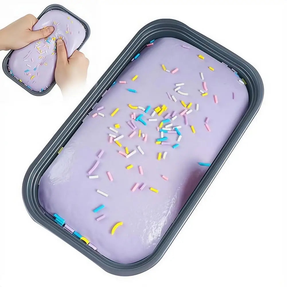 Sticky Box Cake Squishy Toy Slow Rising Squeeze Toy Butter Ice Cream Box Squishy Fidget Toy Anti Stress Release Hand Relax Gift