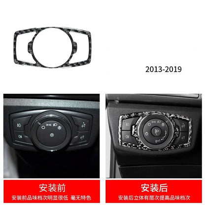 Fit for Ford Fusion Mondeo 2013–2019 Carbon Fiber Style ABS Interior Panel Cover Trim Stickers Car Decor Accessories