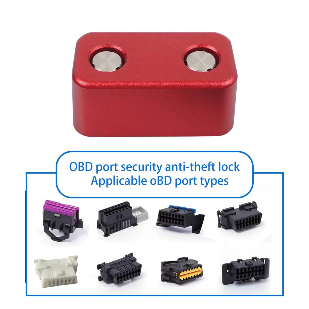 OBD2 Port Anti-Theft Lockout Tool for Cars/SUVs/Trucks obd2 Lock Anti Theft Protector Red OBD Port Protector