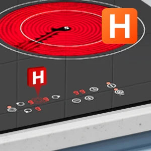 2-Zone Ceramic Hob, 3000W with Child Lock, 9 Heat Levels, 1-99min Timer, Black (CE Certified)