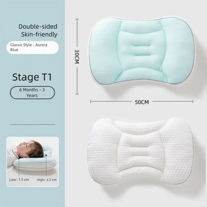 New Reversible Pillow Breathable Comfortable Newborn Pillow Green Soft Sleep Pillow Children