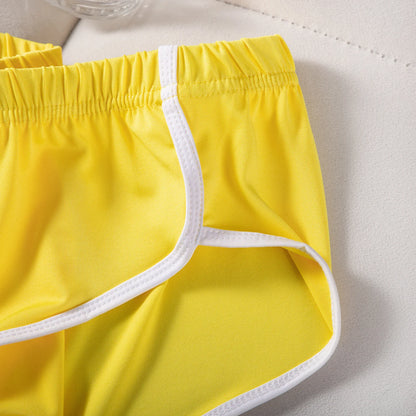 Sexy Running Elastic Sport Shorts Men's Summer Shorts Hot Pants Bar Nine Points Slim Fit Cotton Milk Silk Men's Fashion