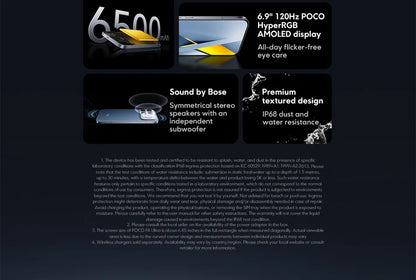 Global Version POCO F8 Ultra Sno Dragon 8 Elite Gen 5 Smartphone camera 6500mAh battery "6.9Hz 50MP NFC display