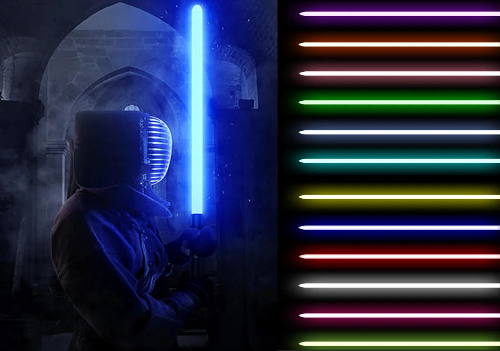 RGB Metal Lightsaber Dueling Smooth Swing Sword Sabre De Luz 16 Color Changing 16 Sounds FOC Rave Flashing Toy
