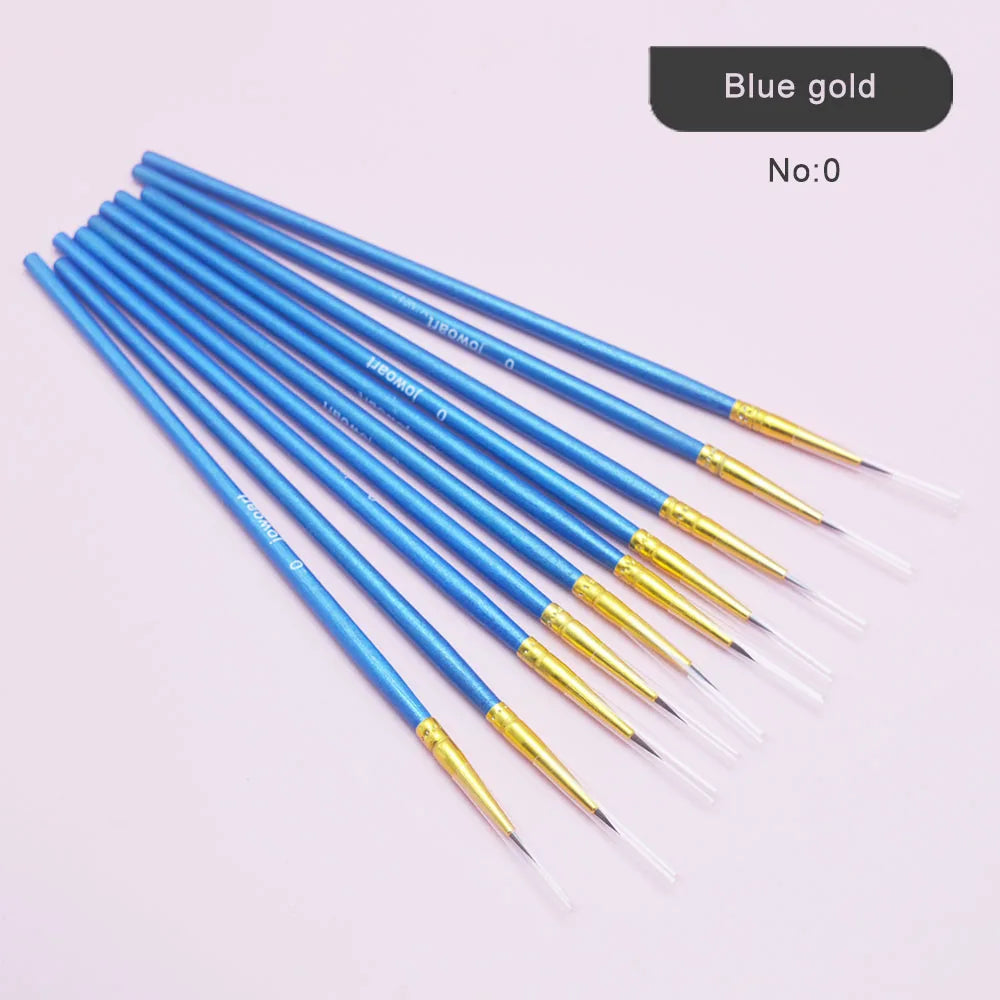 10Pcs/Set Fine Hand-painted Thin Hook Line Pen Short Wood Rod Drawing Art Pen Paint Brush Art Supplies Nylon Brush Special Offer