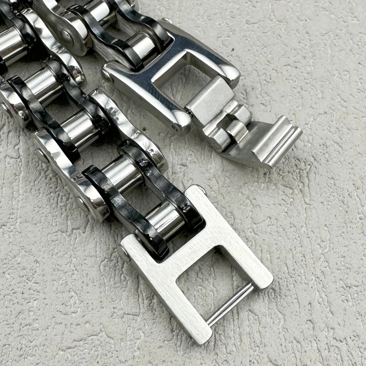 1pcs Punk Rock Stainless Steel Biker Mens Bracelet Link Chain Motorcycle Bike Bicycle Chain Bracelets Bangles Jewelry