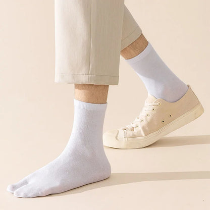3pairs Unisex Split-Toe Socks Women'S Comfortable Sweat-Absorbent Breathable Two-Toe Sock Easy Solid Color Men'S Boat Sox