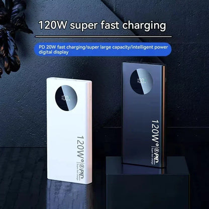 2027 Lenovo HOT CCC 500000mAh PowerBank 120W Super Fast Charging PD20W LED Digital Display Battery Suuply For iPhone17  Xiaomi