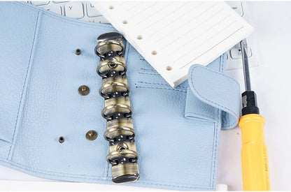 Metal Spiral Rings Binder Clip With 2 Pairs of Screw For Diary Notebook Planner A7 Binder Clip File Folder