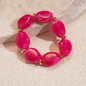 Acrylic Irregular Square Round Beaded Bracelet Bangle for Women Imitation Stone Chain Bracelet Hand Accessories Couple Gifts K