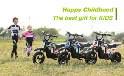 RCB KIDS Kids Electric Motorcycle R9X PRO 350W 36V Ride-On Toy, 3 Speed 25km/h, 16km Range, LED Light, Rechargeable, 6+, Max 80kg