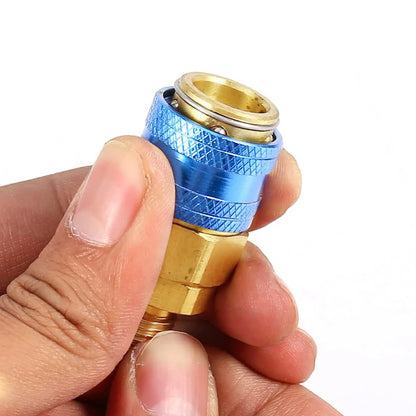 R134A Low High Auto Car Quick Coupler Connector Brass Adapters Car Air Conditioning Refrigerant Adjustable AC Manifold Gauge