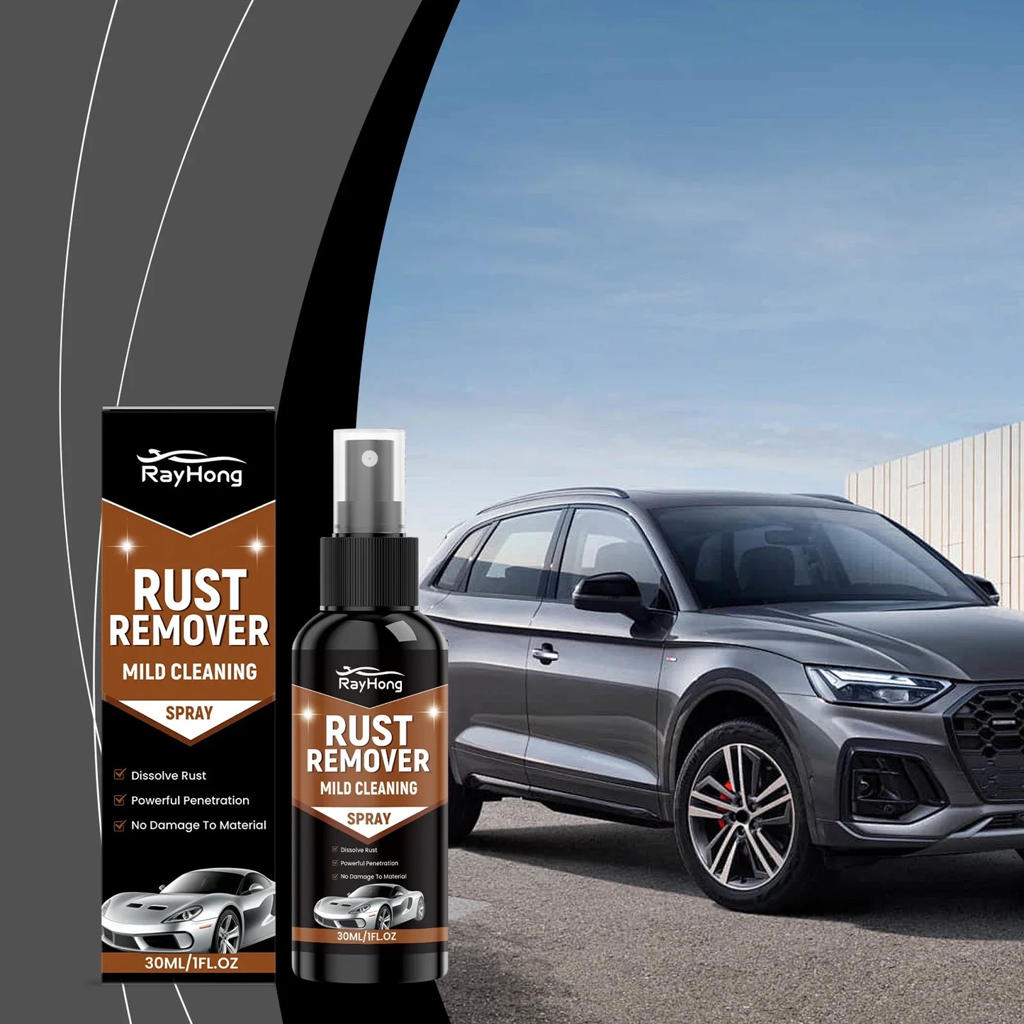 Lubricant Rust Remover Spray Rust Converter Anti Rust Iron Remover Rim Cleaner Dissolve Rust-Protect Wheel Rim Auto Supplies